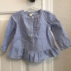 Gently Used Crewcuts Long Sleeve Peplum Top-Sz.3